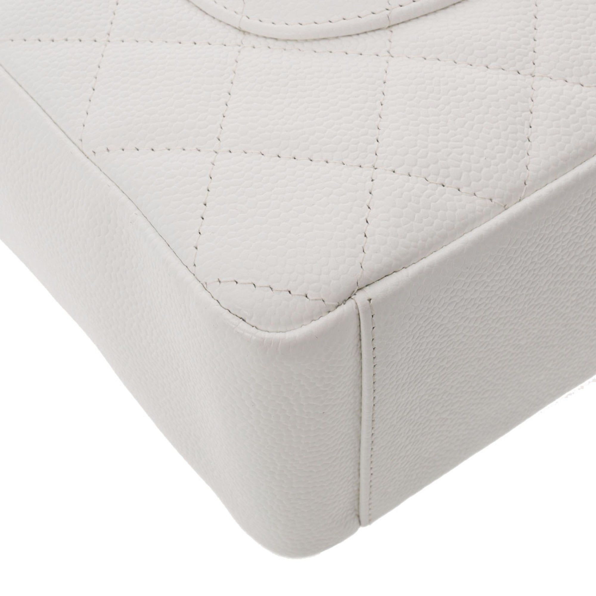 CHANEL PST White Women's Caviar Skin Tote Bag