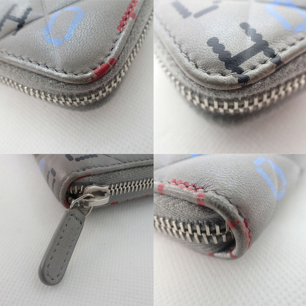 CHANEL Cambon matelasse here mark computer pattern circuit board long wallet
