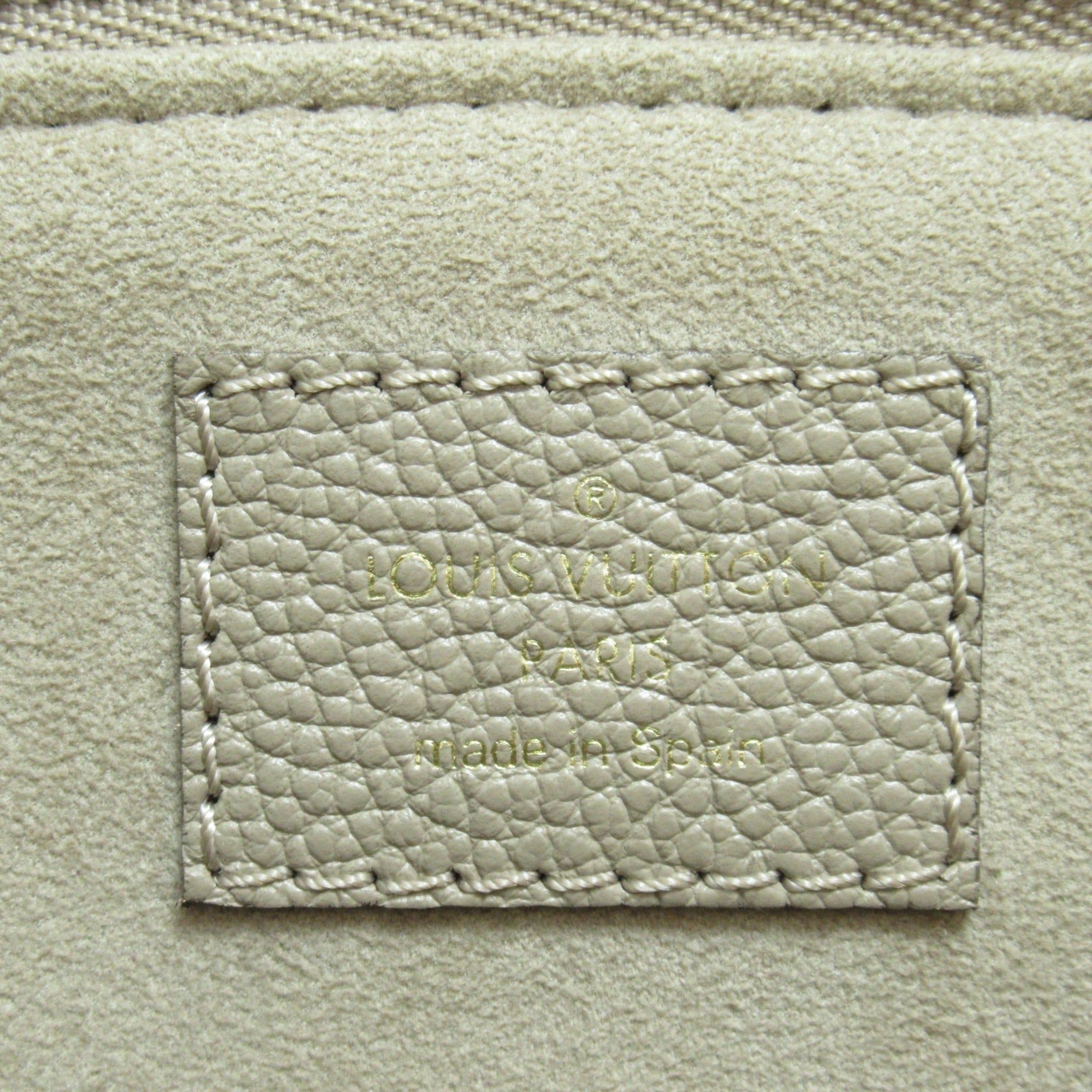 LOUIS VUITTON Petit Palais PM handbag Beige Turtle claim Monogram empreinte leather M58914