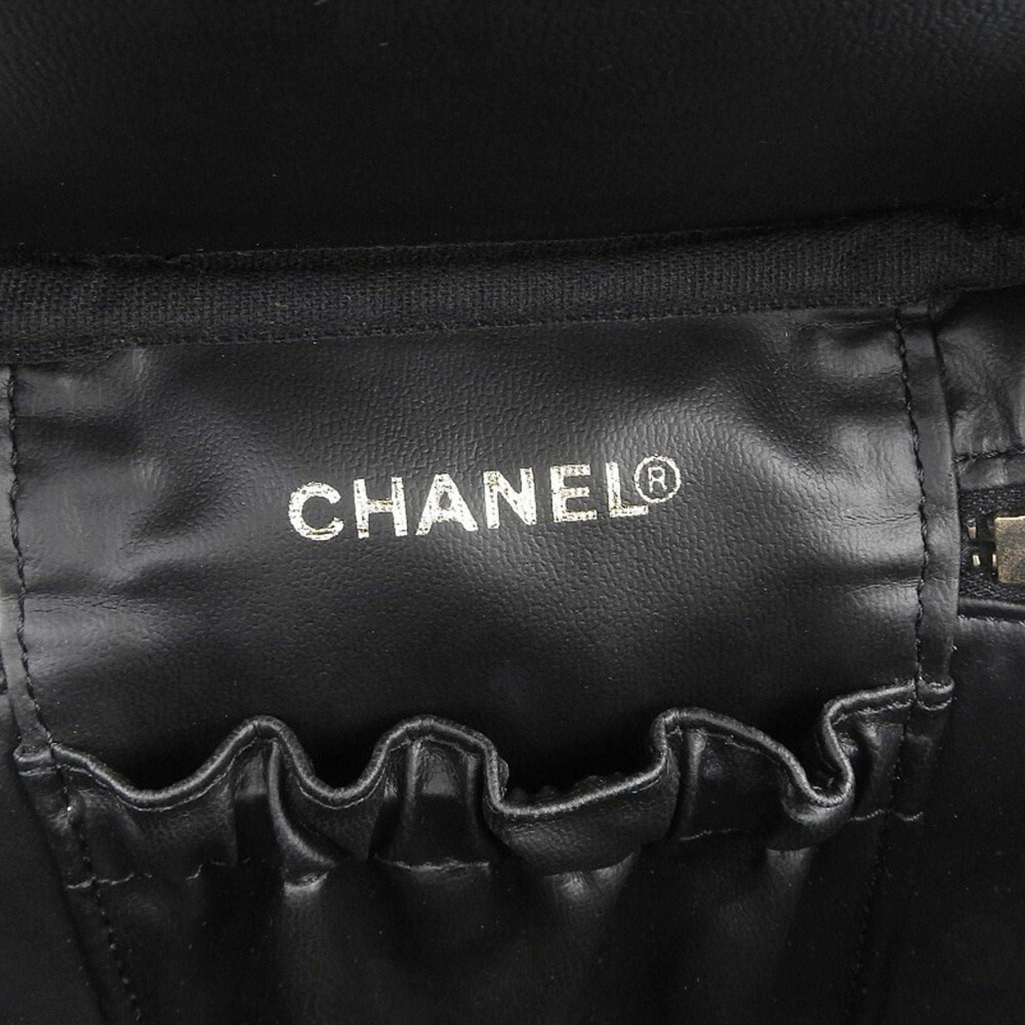 CHANEL Coco Mark Vanity Bag Black No. 7 A01998