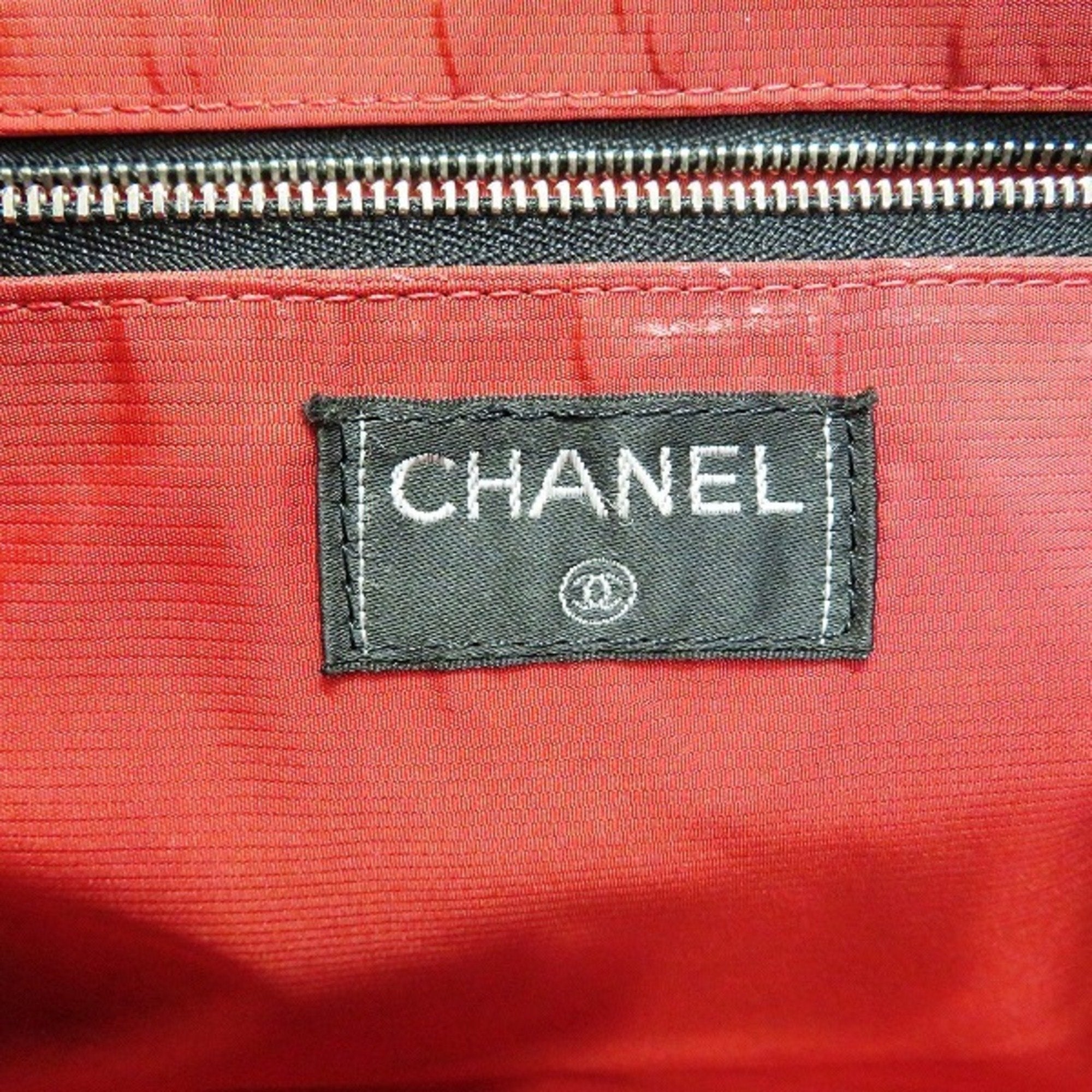 CHANEL old travel line bag tote unisex