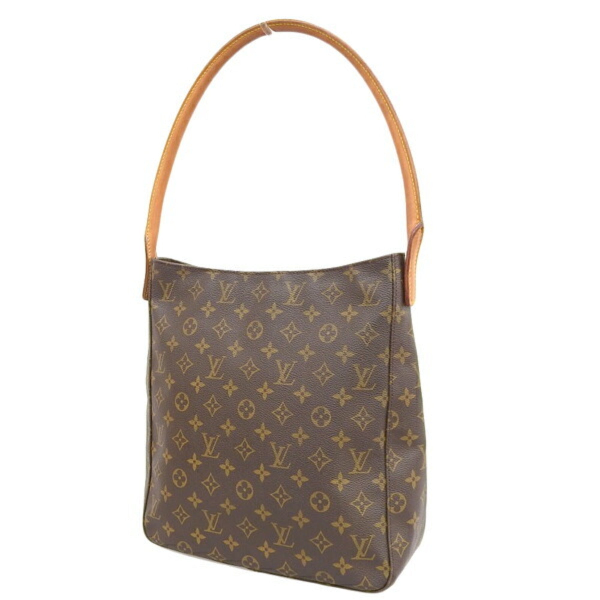 LOUIS VUITTON Monogram Looping GM Shoulder Bag M51145 Brown Women's