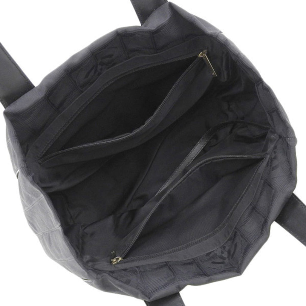 CHANEL Nylon New Line PM Tote Bag Black Ladies
