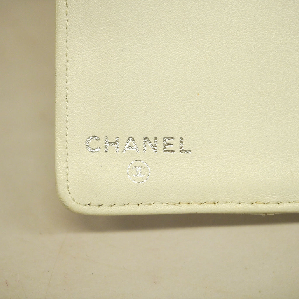 CHANEL  Matelasse Long Wallet Silver Metal Fittings Women's Lambskin Wallet