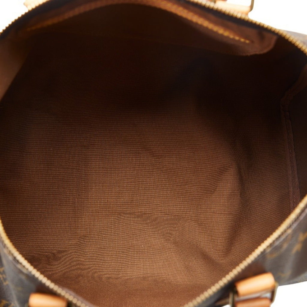 LOUIS VUITTON Monogram Speedy 35 Handbag Boston Bag M41524 Brown PVC Leather Ladies