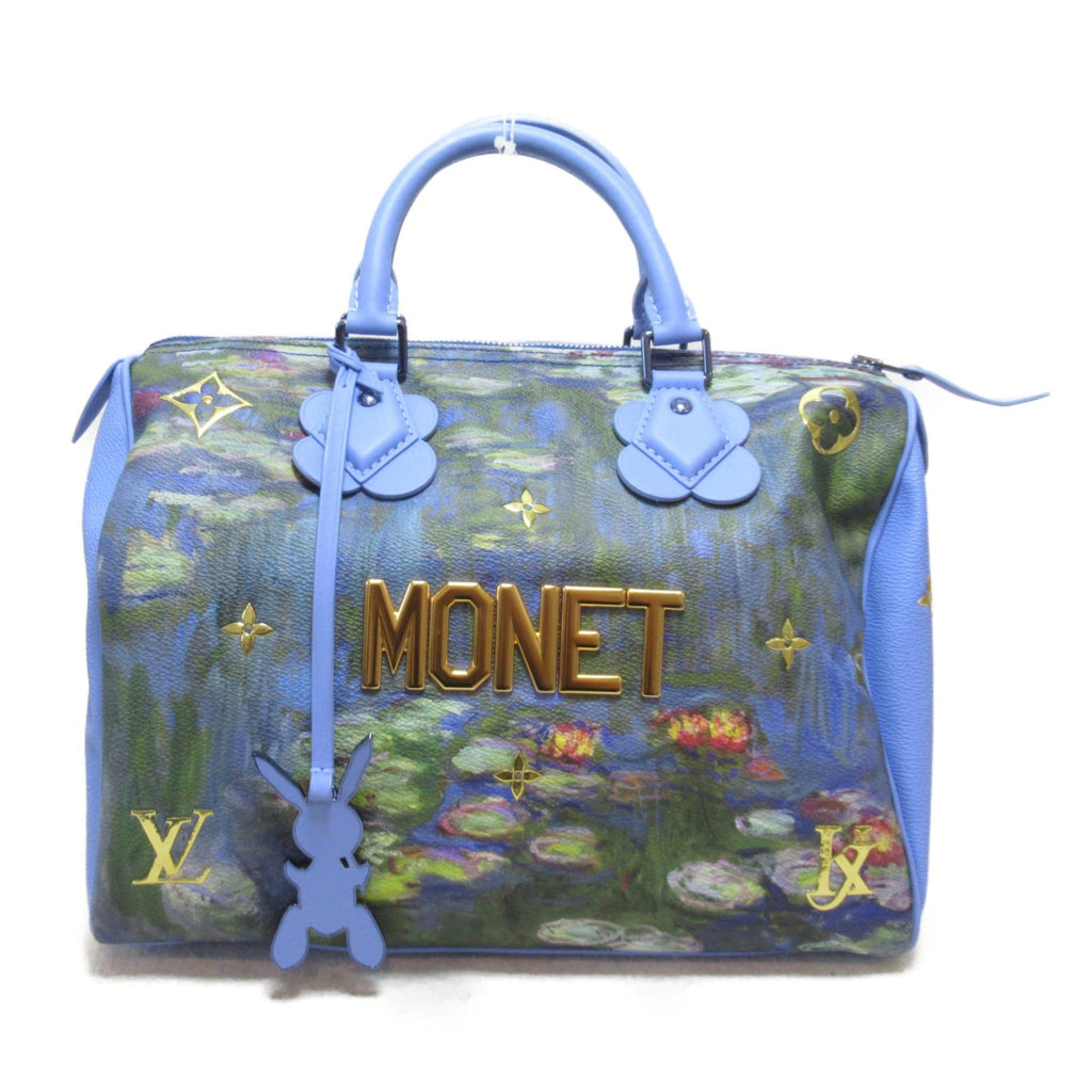 LOUIS VUITTON monet speedy 30 handbag Blue Masters collection PVC coated canvas M43354