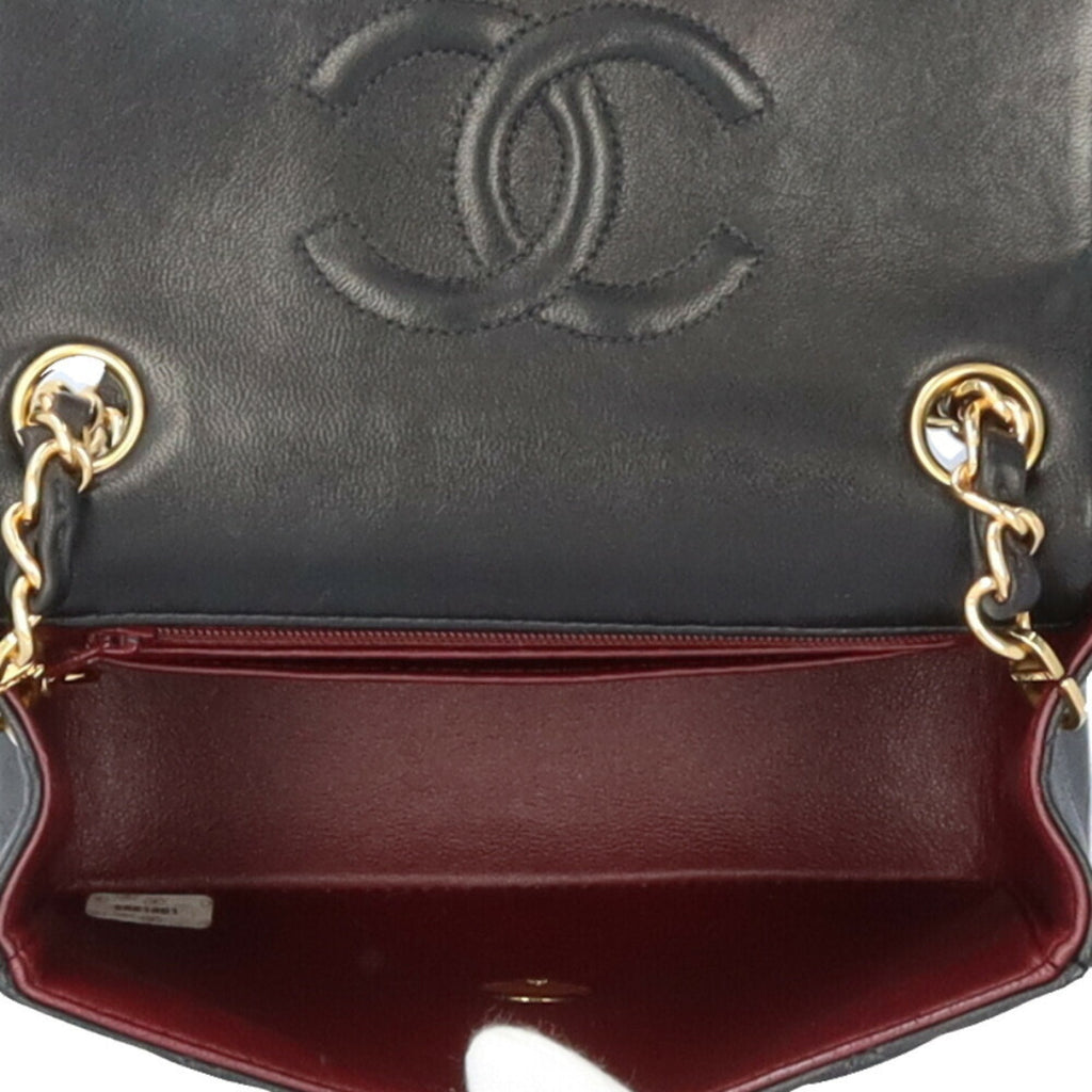 CHANEL Chain Matelasse Shoulder Bag Lambskin Black Women's