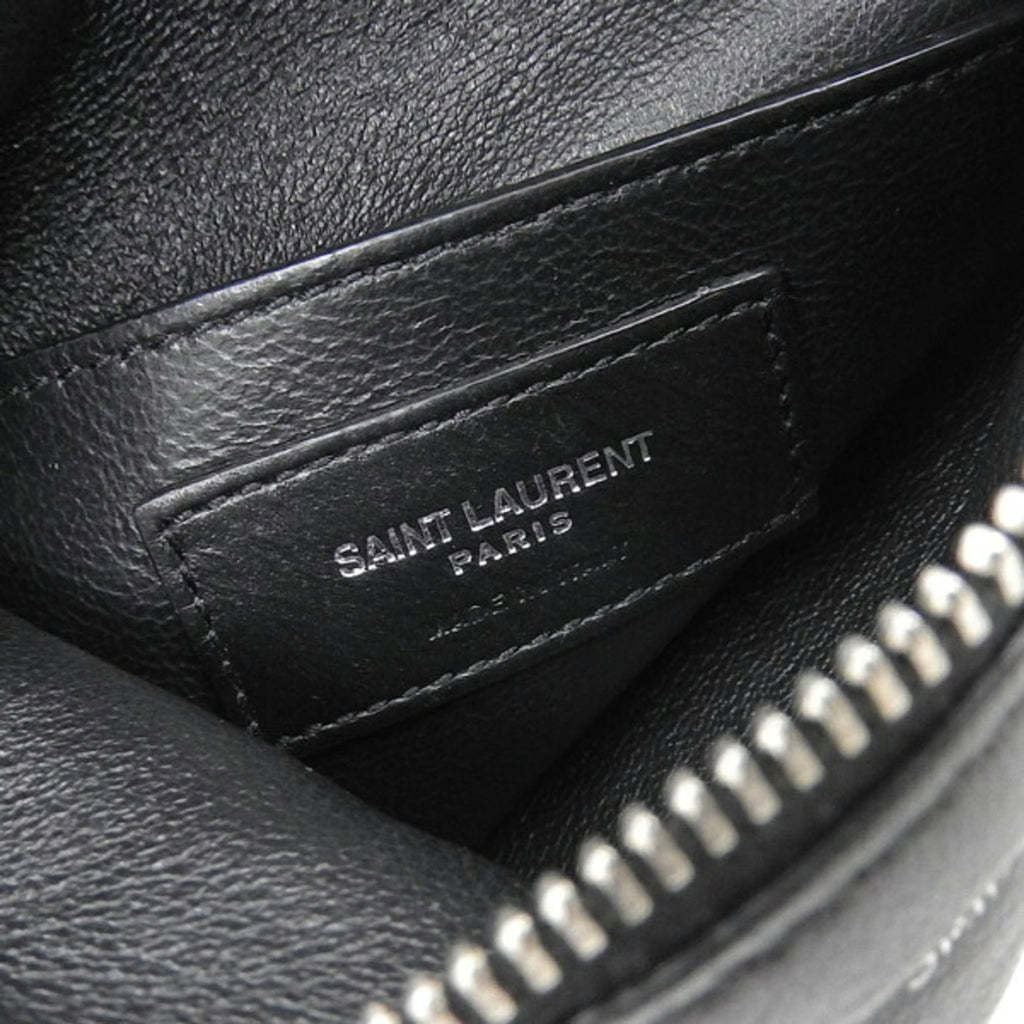SAINT LAURENT Leather Crossbody Bag Shoulder 581697 Black Men's