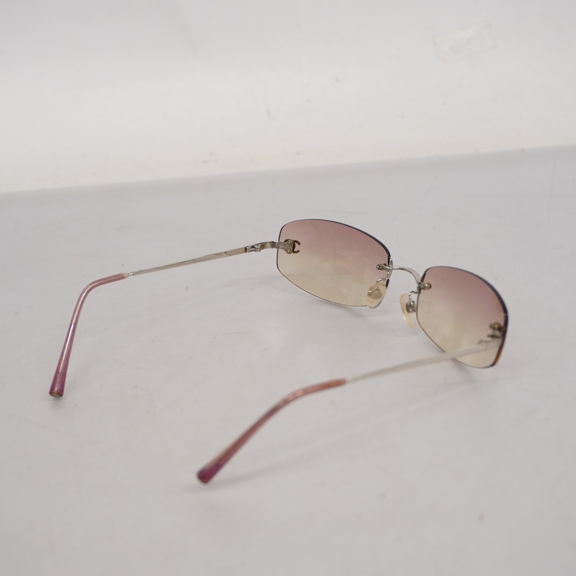 CHANELAuth  Women's Sunglasses Pink Sunglasses 4002 Silver hardware
