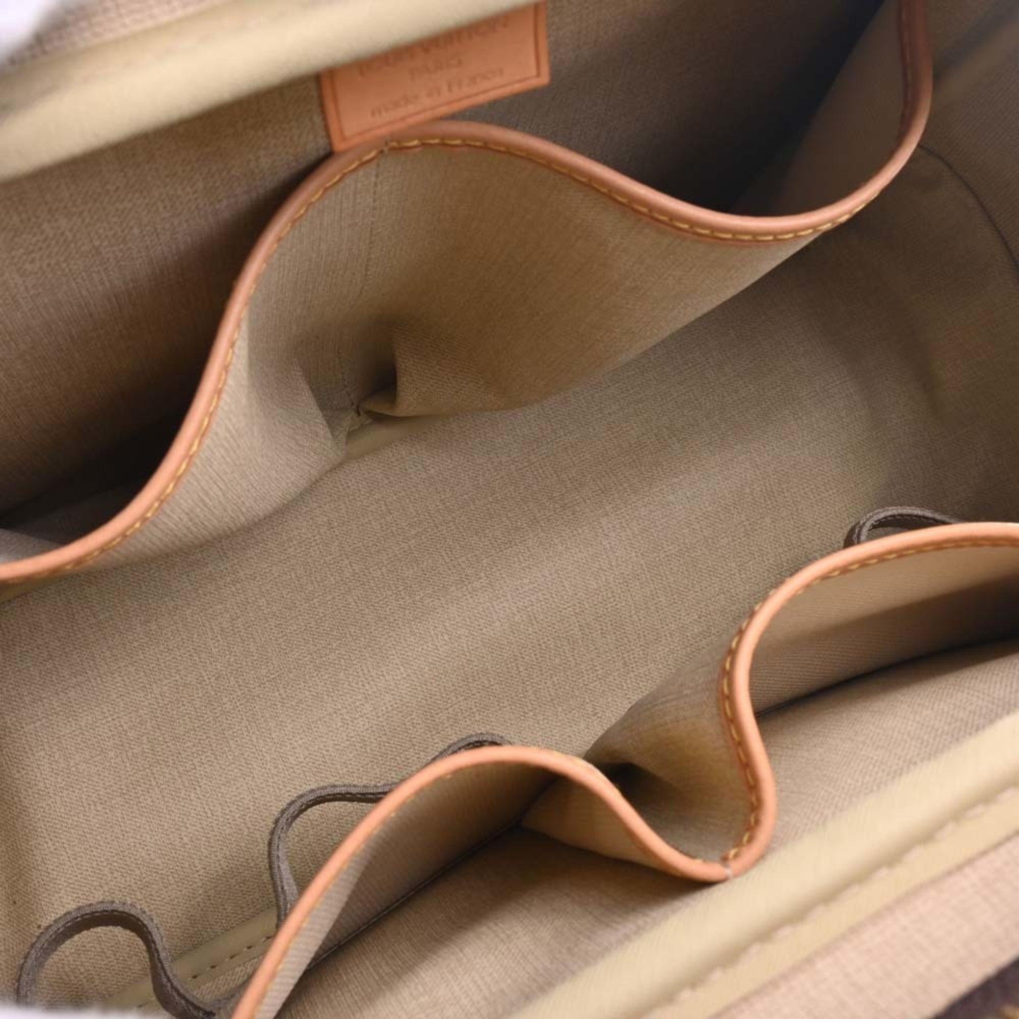 LOUIS VUITTON Monogram Deauville Handbag Mini Boston Bag M47270 Brown Women's
