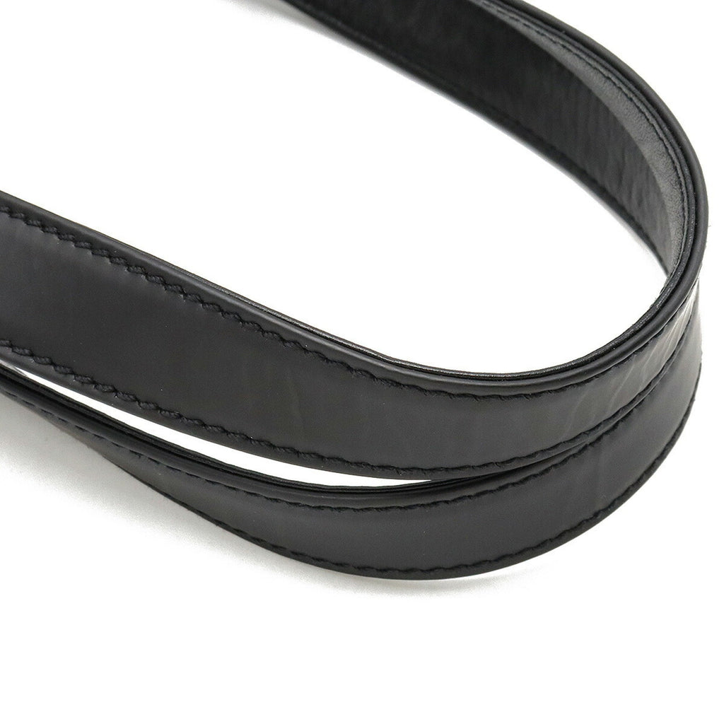 CHANEL Matelasse Wild Stitch Tote Bag Chain Shoulder Matte Leather Black