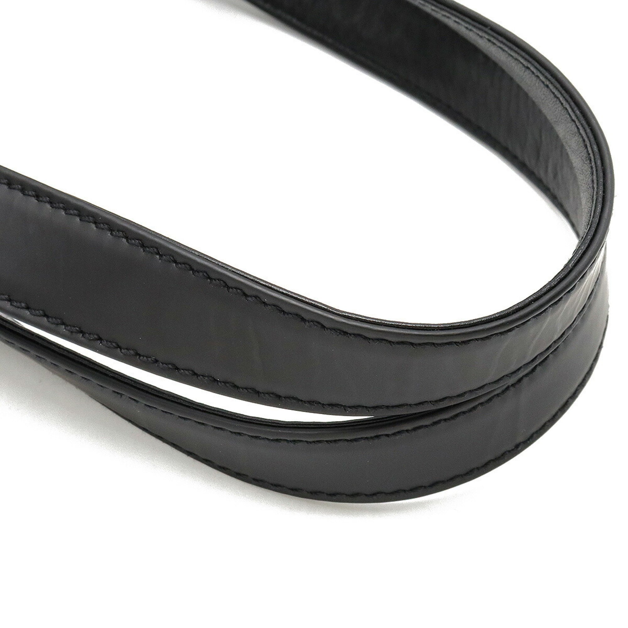 CHANEL Matelasse Wild Stitch Tote Bag Chain Shoulder Matte Leather Black