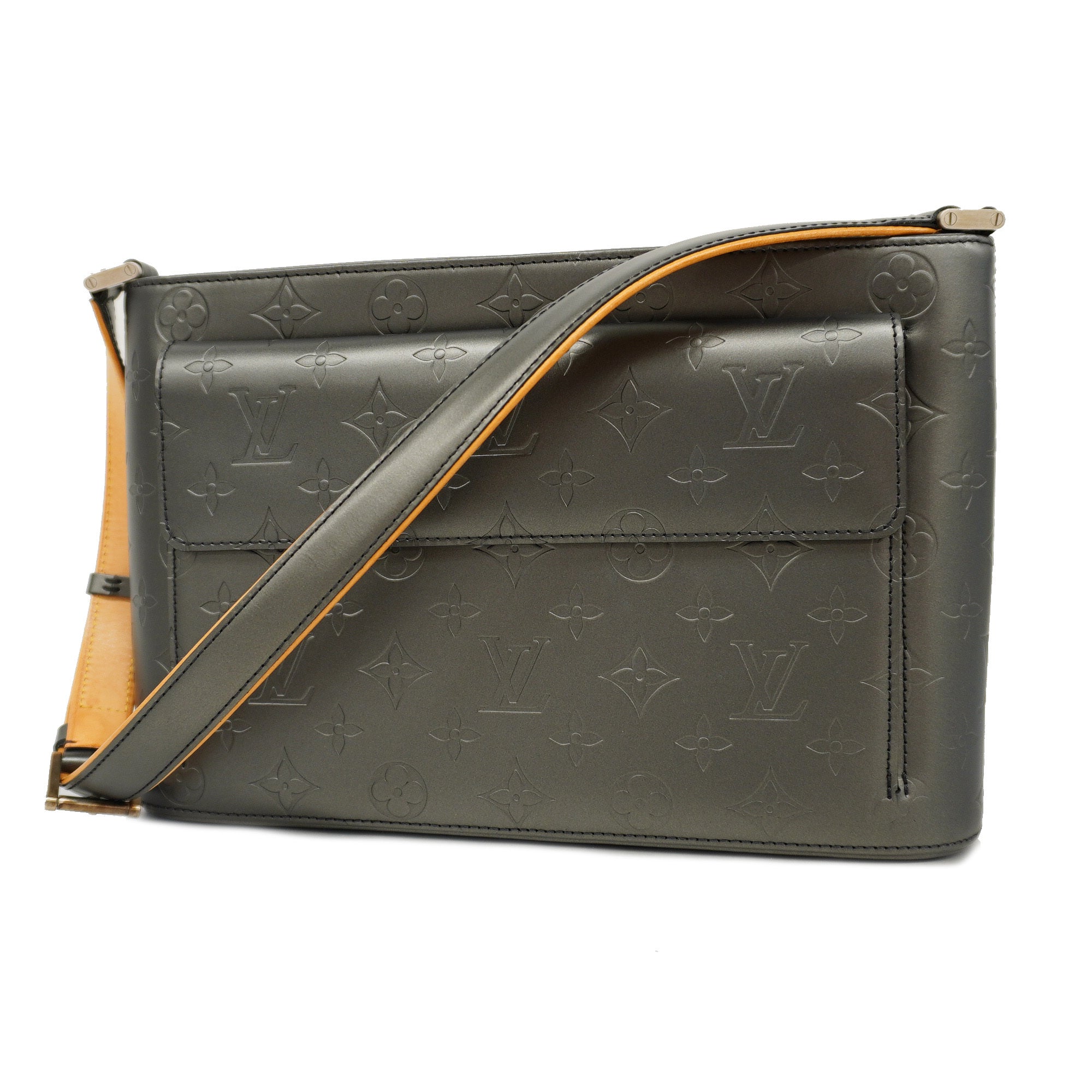 LOUIS VUITTONAuth  Monogram Mat Alston M55122 Women's Shoulder Bag Noir