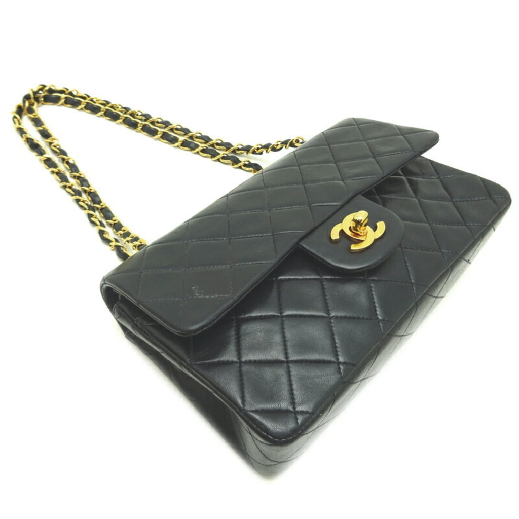 CHANEL Matelasse 23 Chain Shoulder Women's Bag Lambskin Black