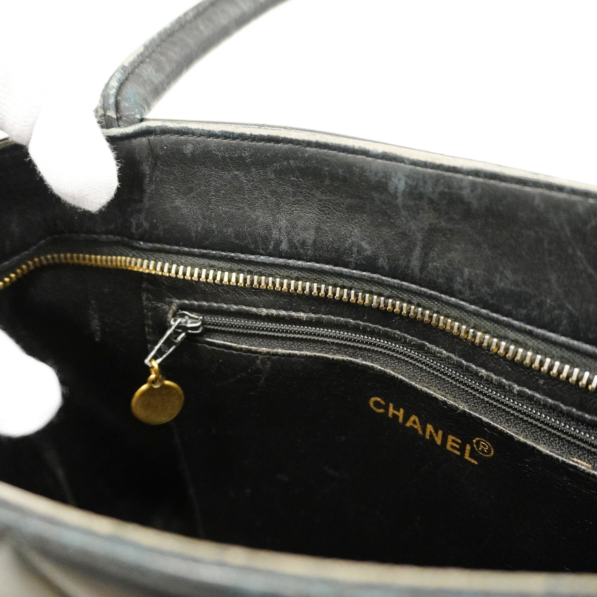 CHANELAuth  Reprint Tote Women's Leather Tote Bag Black
