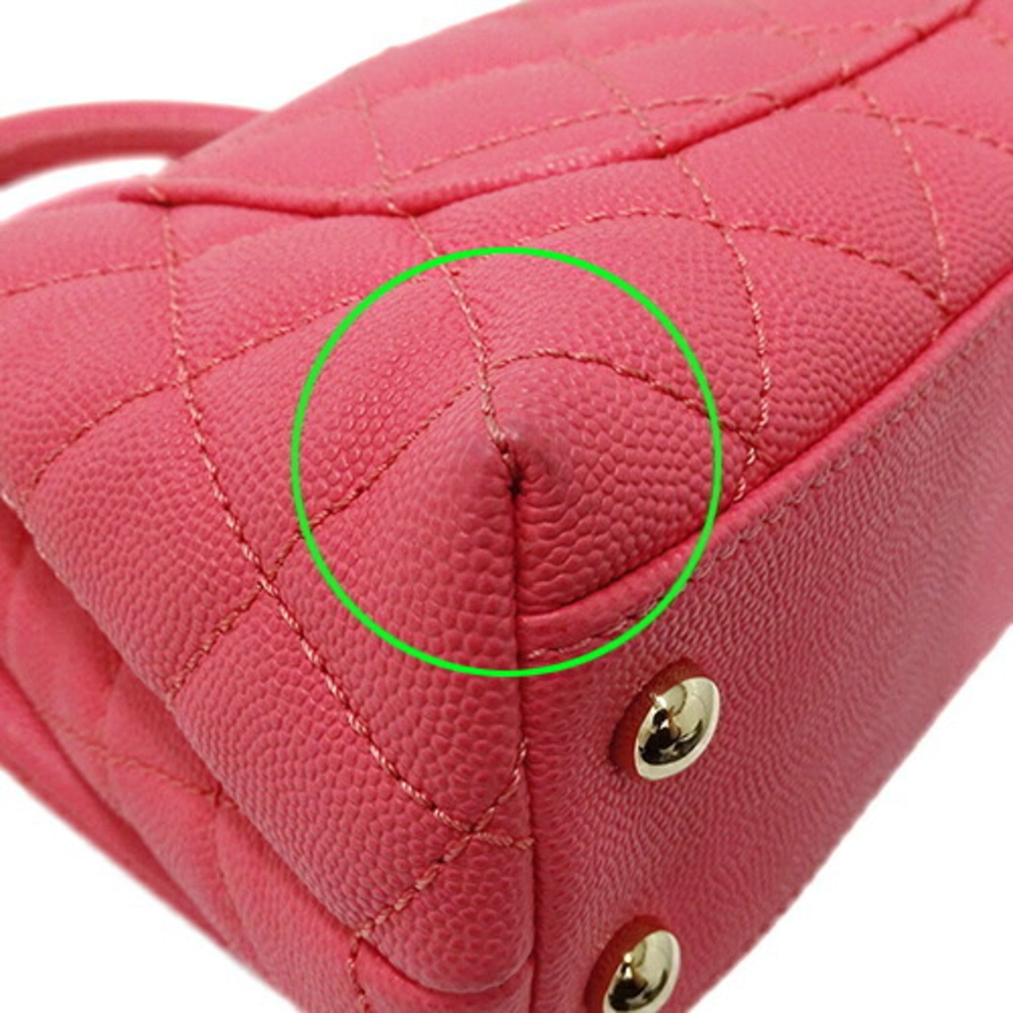 CHANEL Bag Matelasse Women's Handbag Shoulder 2way Caviar Skin Pink Crossbody