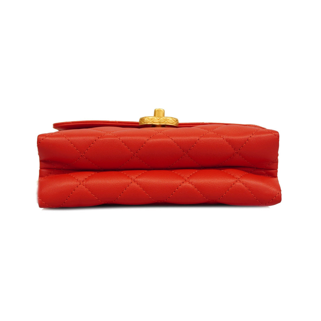 CHANELAuth  Matelasse Chain Shoulder Women's Leather Shoulder Bag Red Color
