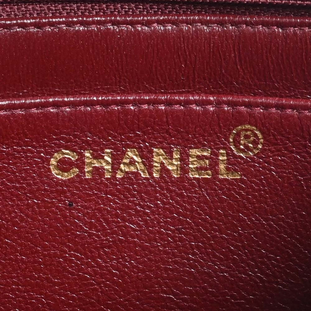 CHANEL Lambskin Matelasse Coco Mark Turnlock Shoulder Bag Black Ladies