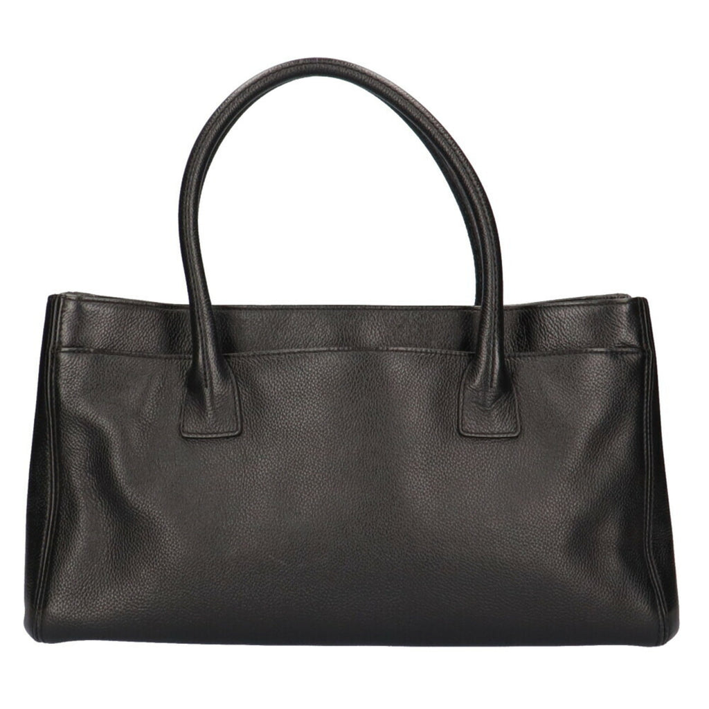 CHANEL executive tote bag calf black ladies