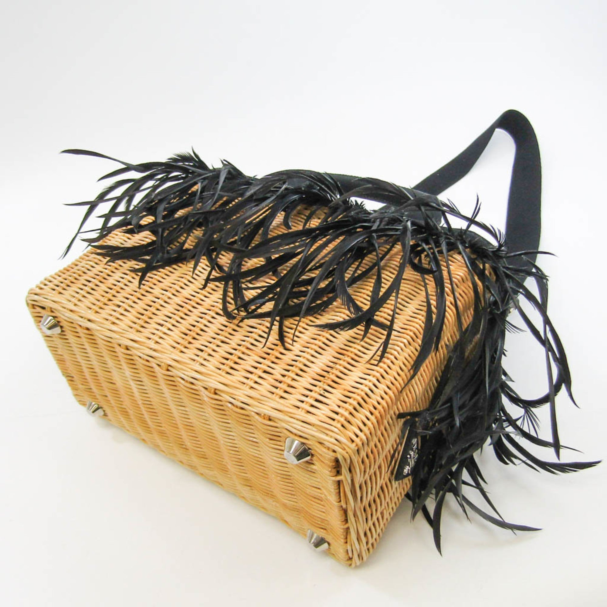 PRADA MIDOLLINO PIUME 1BG835 Women's Bamboo Handbag