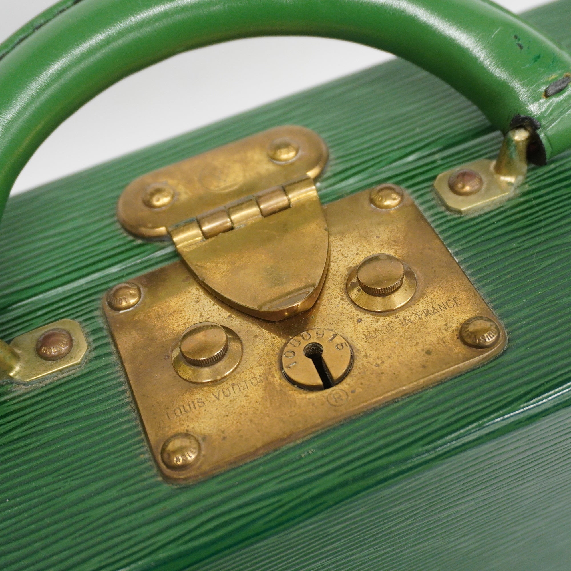 LOUIS VUITTONAuth  Epi Trunk Case President 45 Men,Women,Unisex Bag Borneo Green