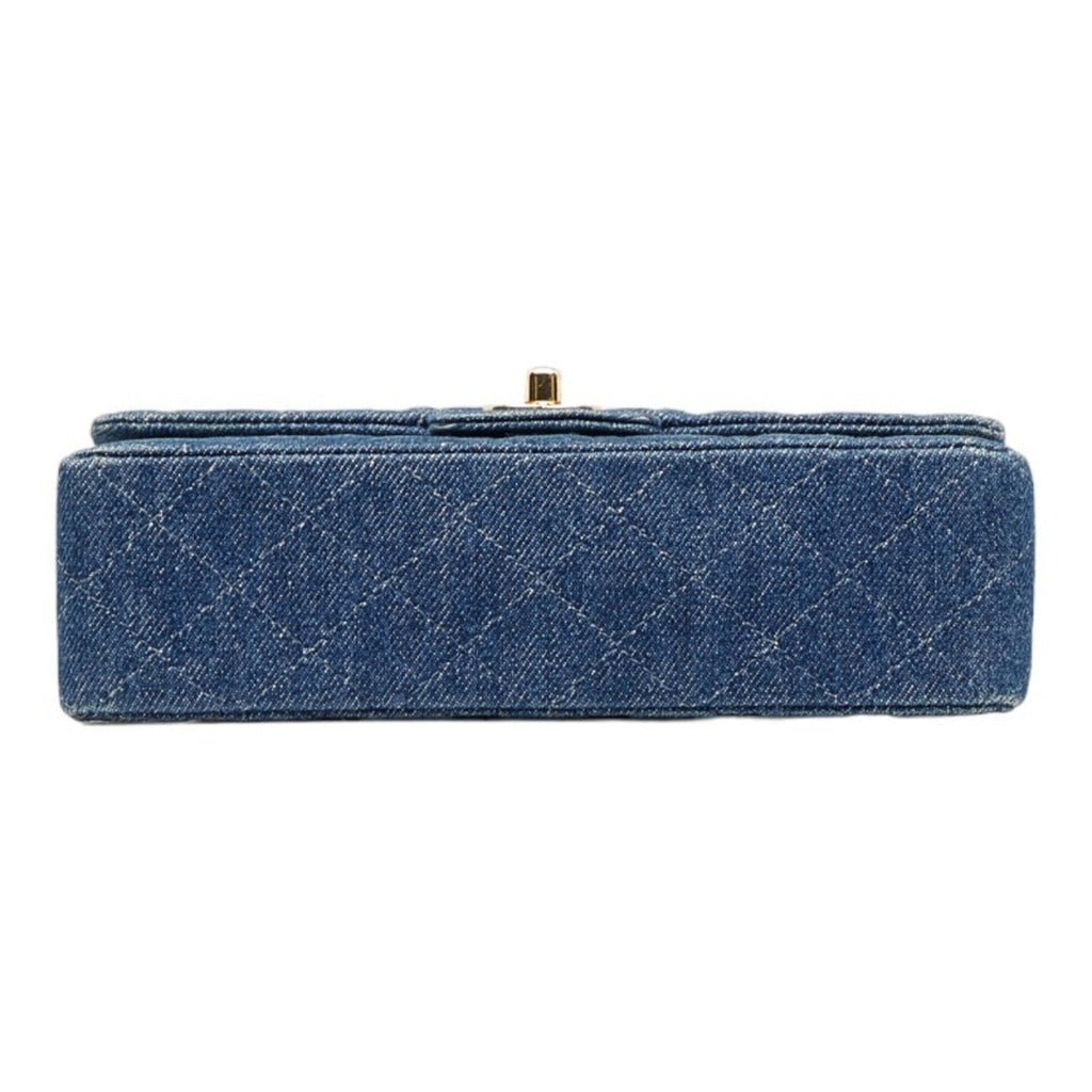 CHANEL matelasse 23 double flap chain shoulder bag blue ladies