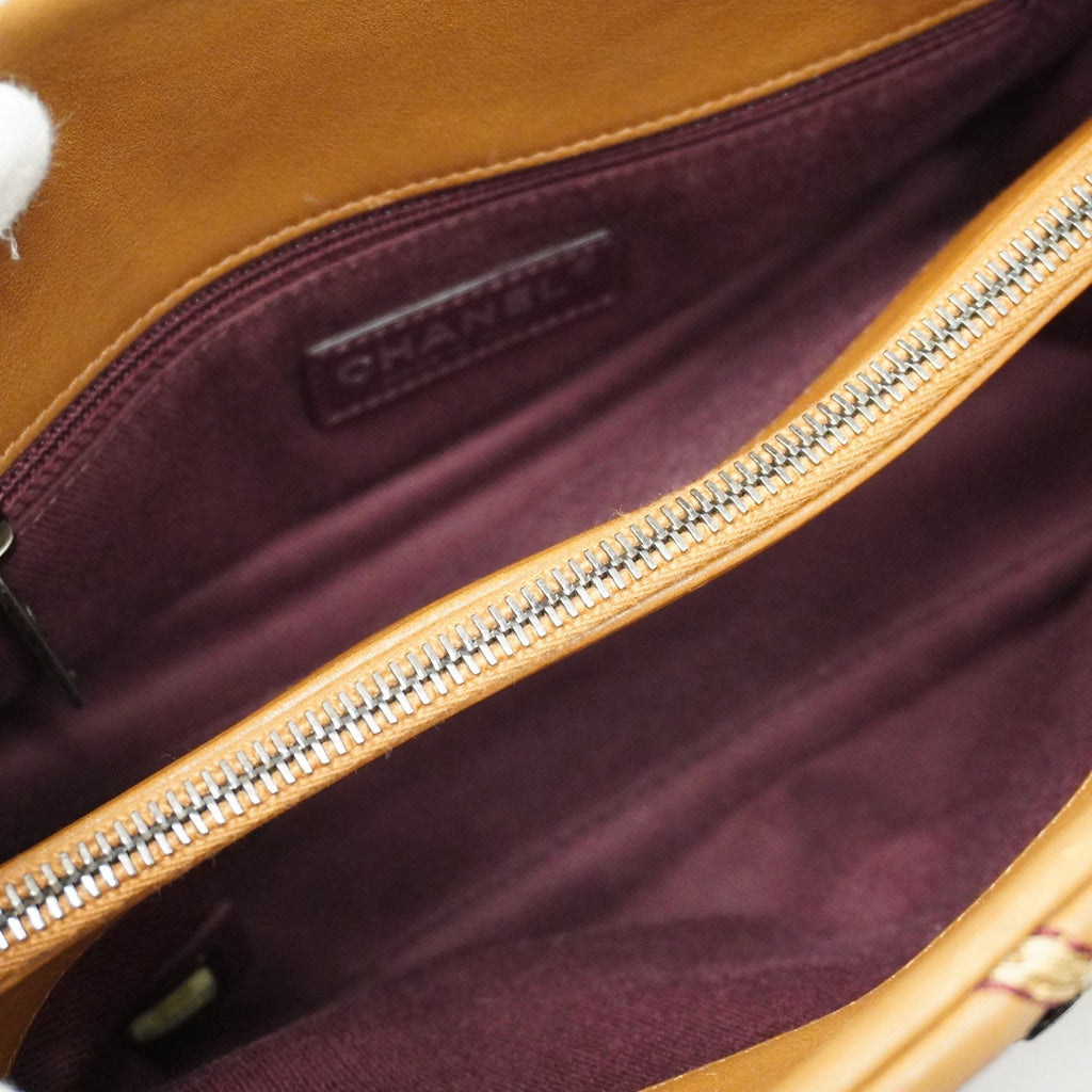 CHANELAuth  2WAY Bag V Stitch Chain Shoulder Women's Leather Handbag