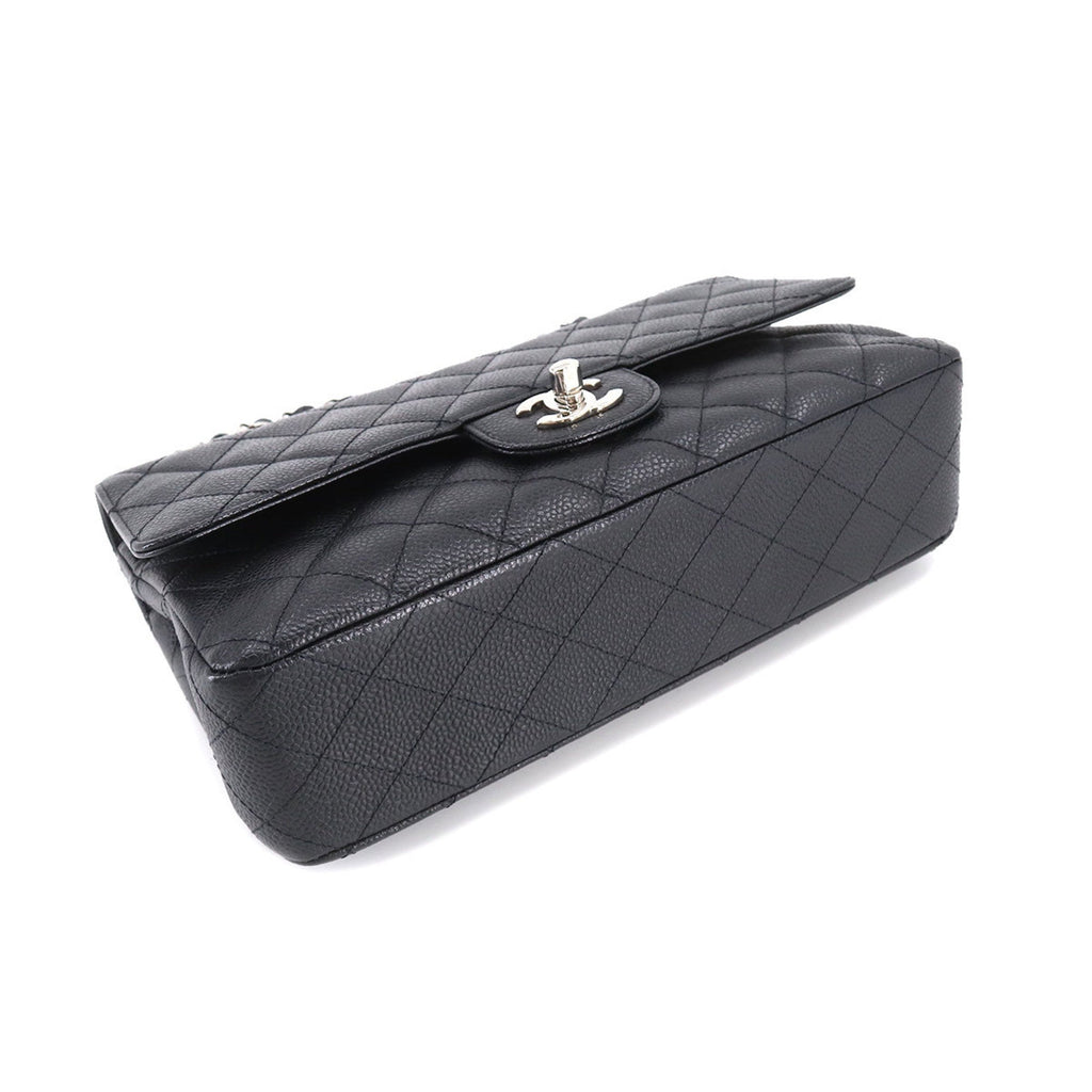 CHANEL Matelasse 25 Chain Shoulder Bag Caviar Skin Black A01112 Silver Hardware Coco Mark