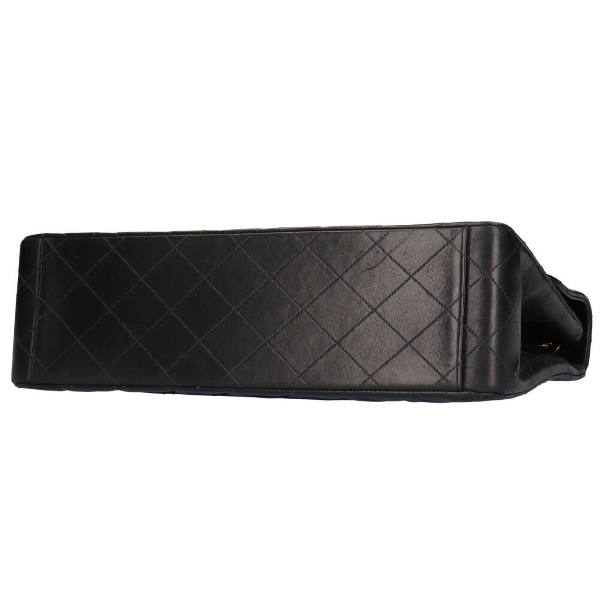 CHANEL chain matelasse shoulder bag lambskin black ladies