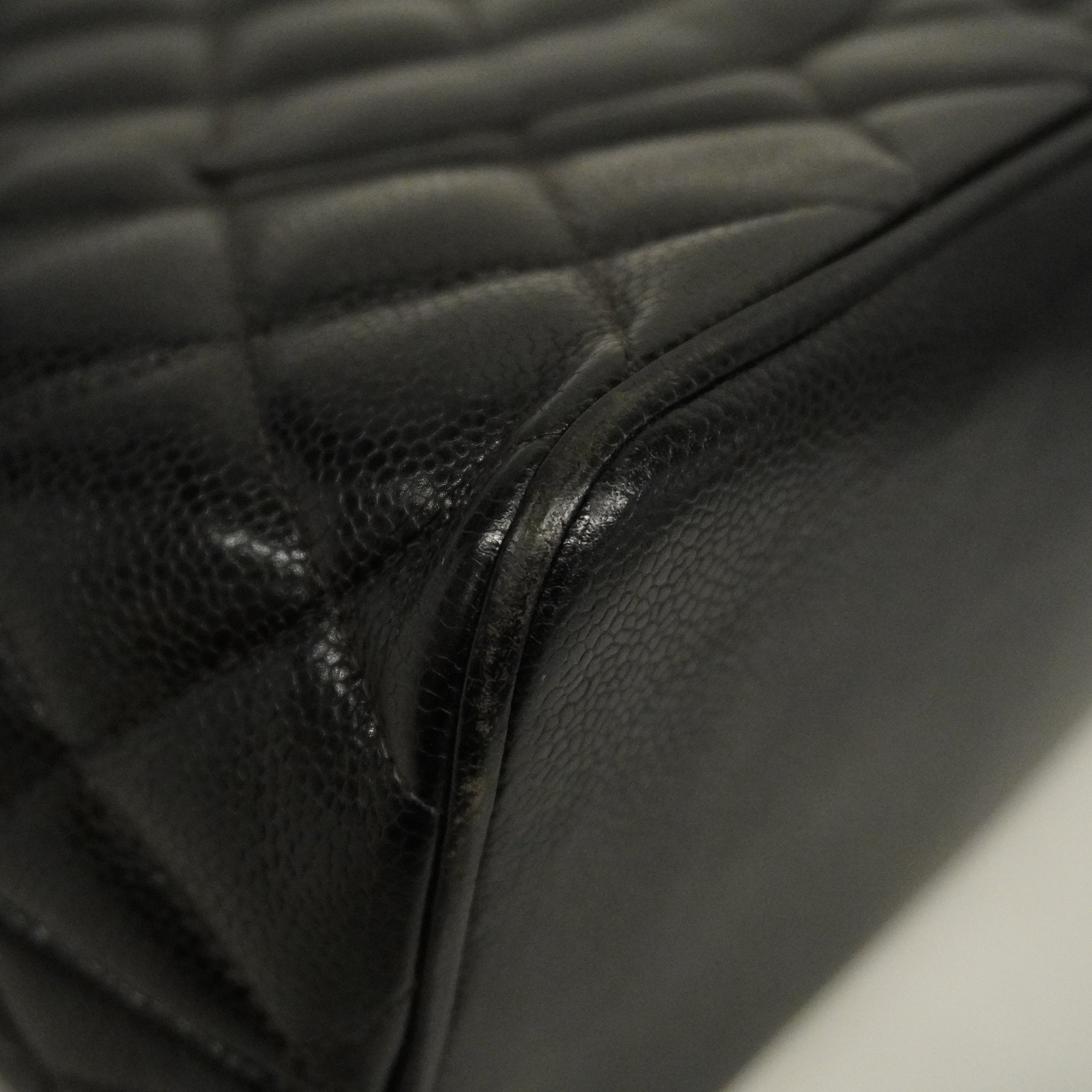 CHANELAuth  Reprint Tote Women's Caviar Leather Tote Bag Black