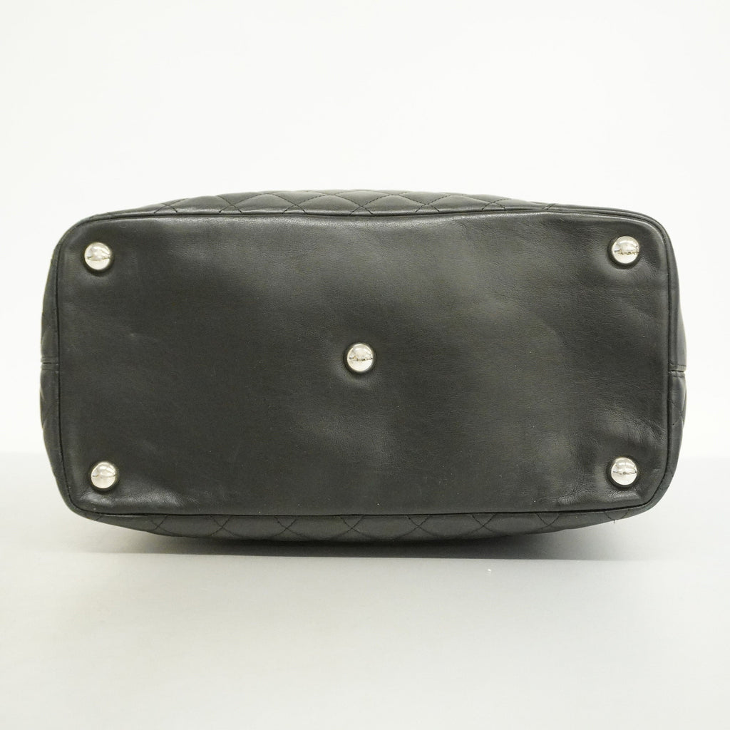 CHANELAuth  Ligne Cambon Tote Bag Women's Leather Tote Bag Black