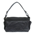 CHANEL Coated Canvas Leather Paris Biarritz Coco Mark One Shoulder Bag A34205 Black Ladies