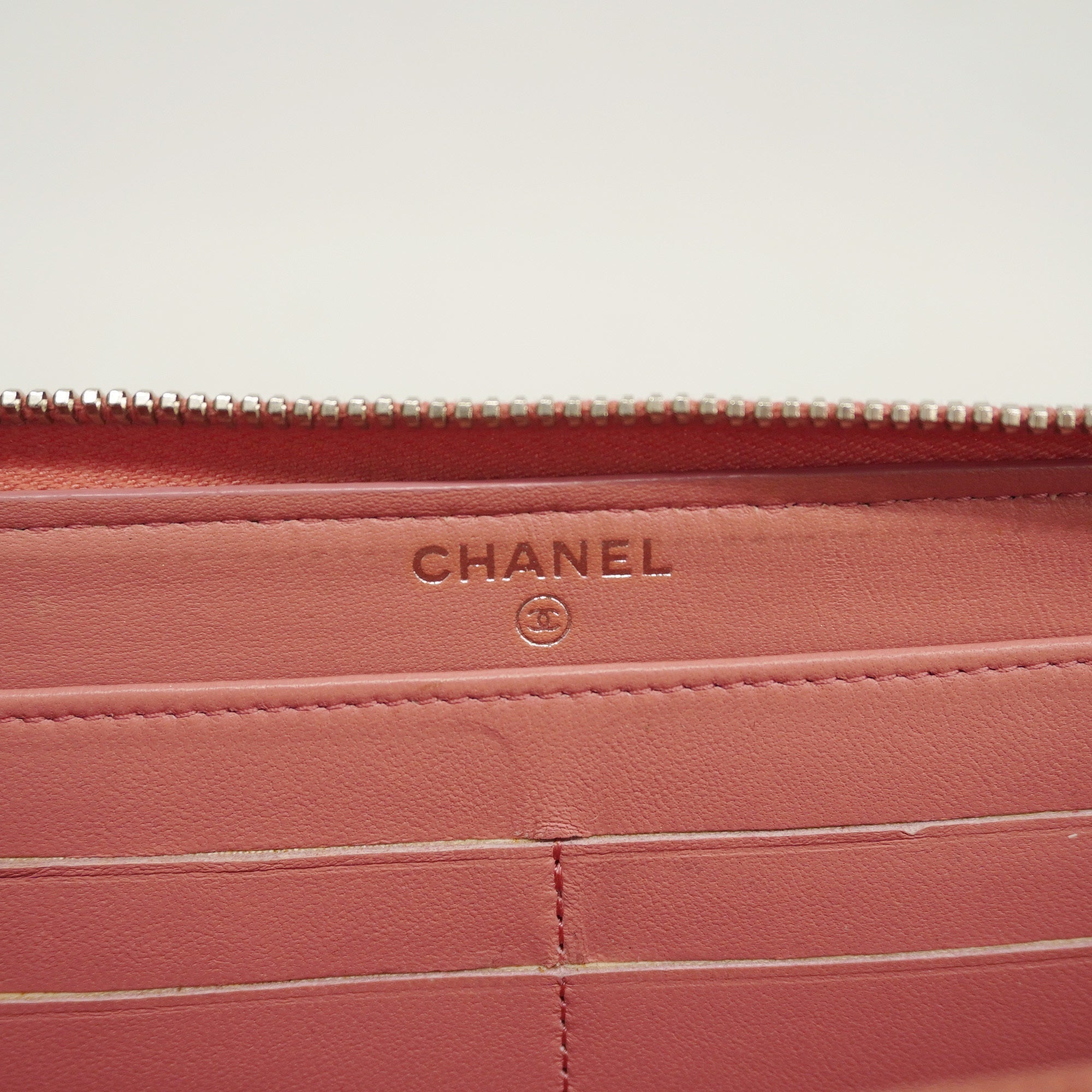 CHANEL  Matelasse Long Wallet With Silver Metal Fittings Women's Lambskin