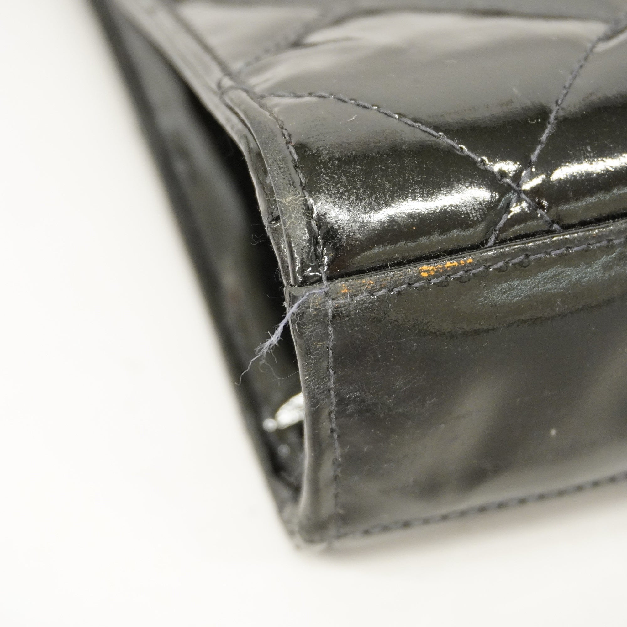 CHANELAuth  Matelasse Business Bag Women's Patent Leather Briefcase Black