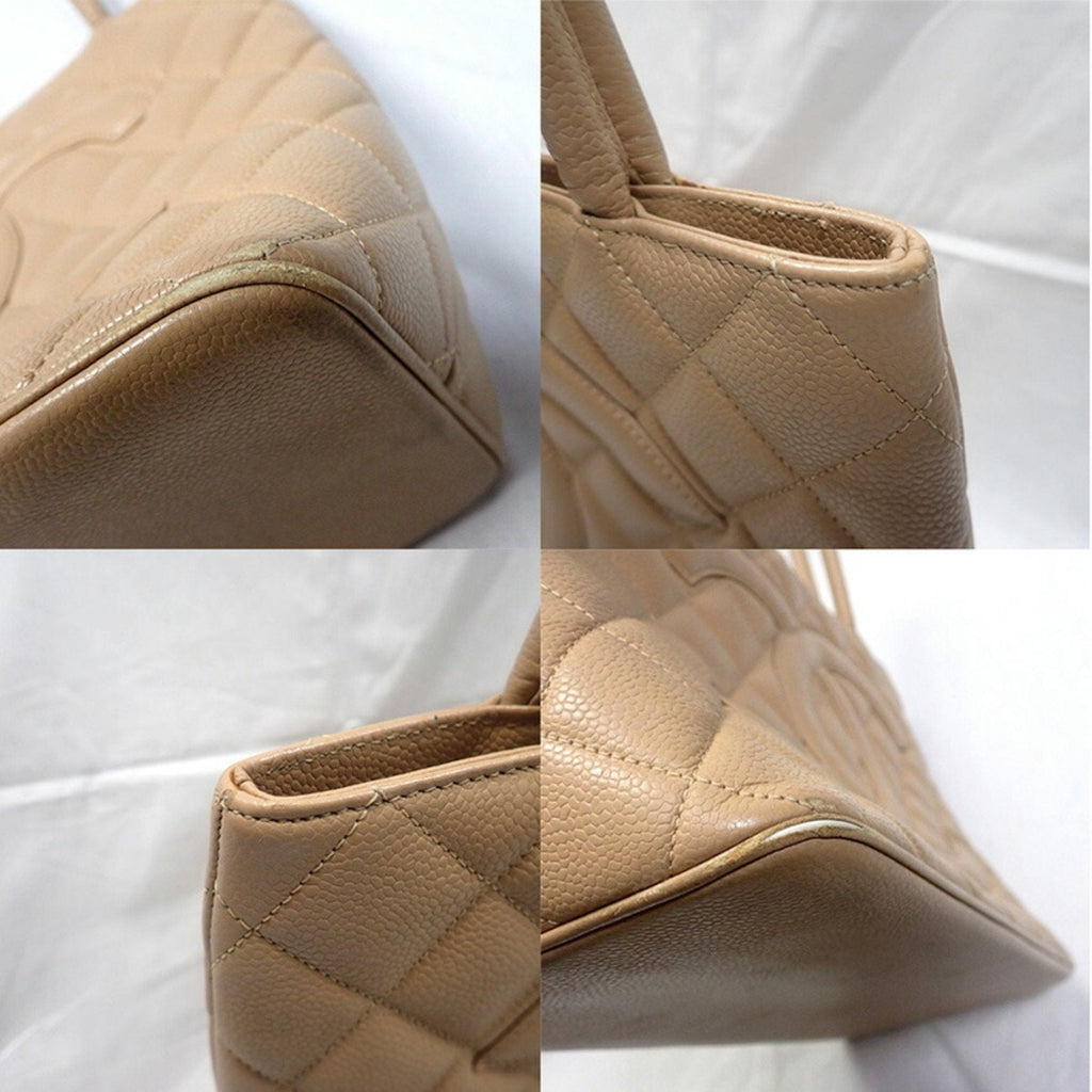 CHANEL Reproduction Caviar Skin No. 8 Beige Tote Bag
