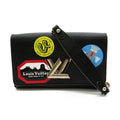 LOUIS VUITTON Portefeiulle Twisted Chain World Tour Shoulder Bag Black Black Epi leather M62007
