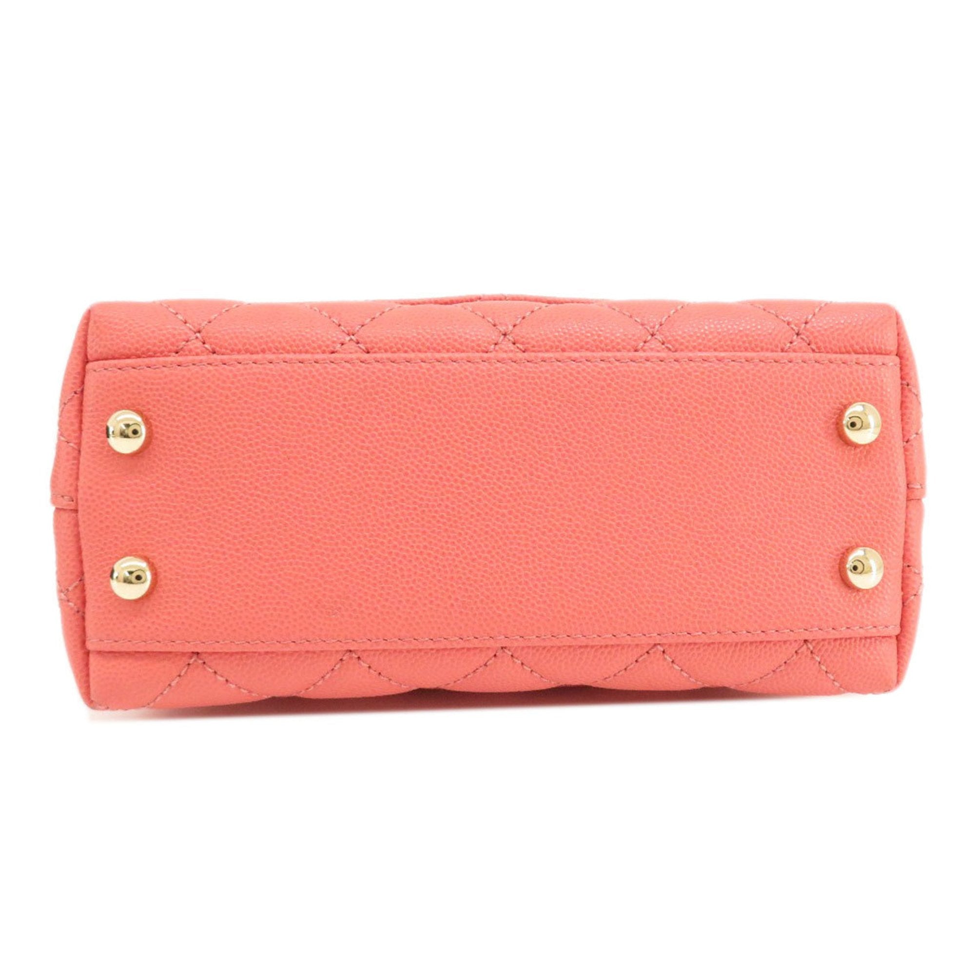 CHANEL Matelasse Handbag Caviar Skin Women's