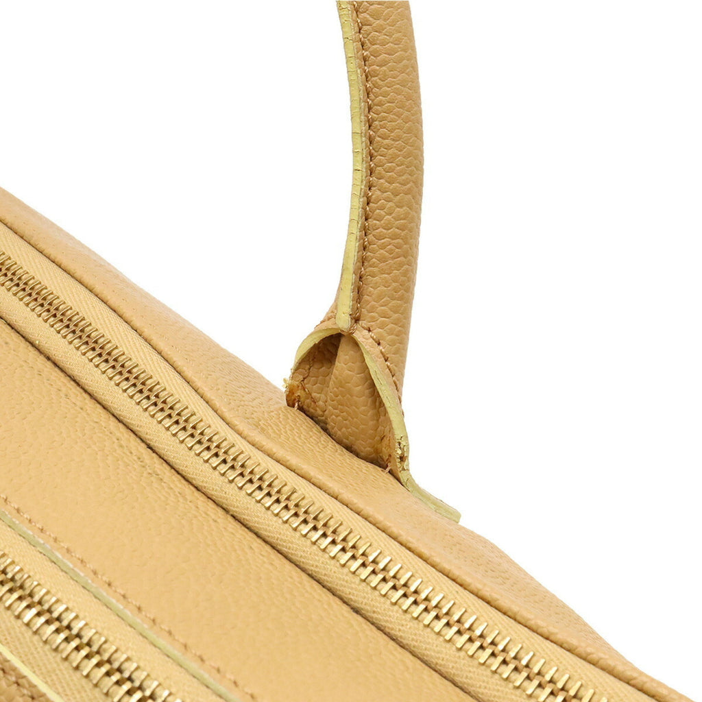 CHANEL tote bag shoulder caviar skin beige A66941