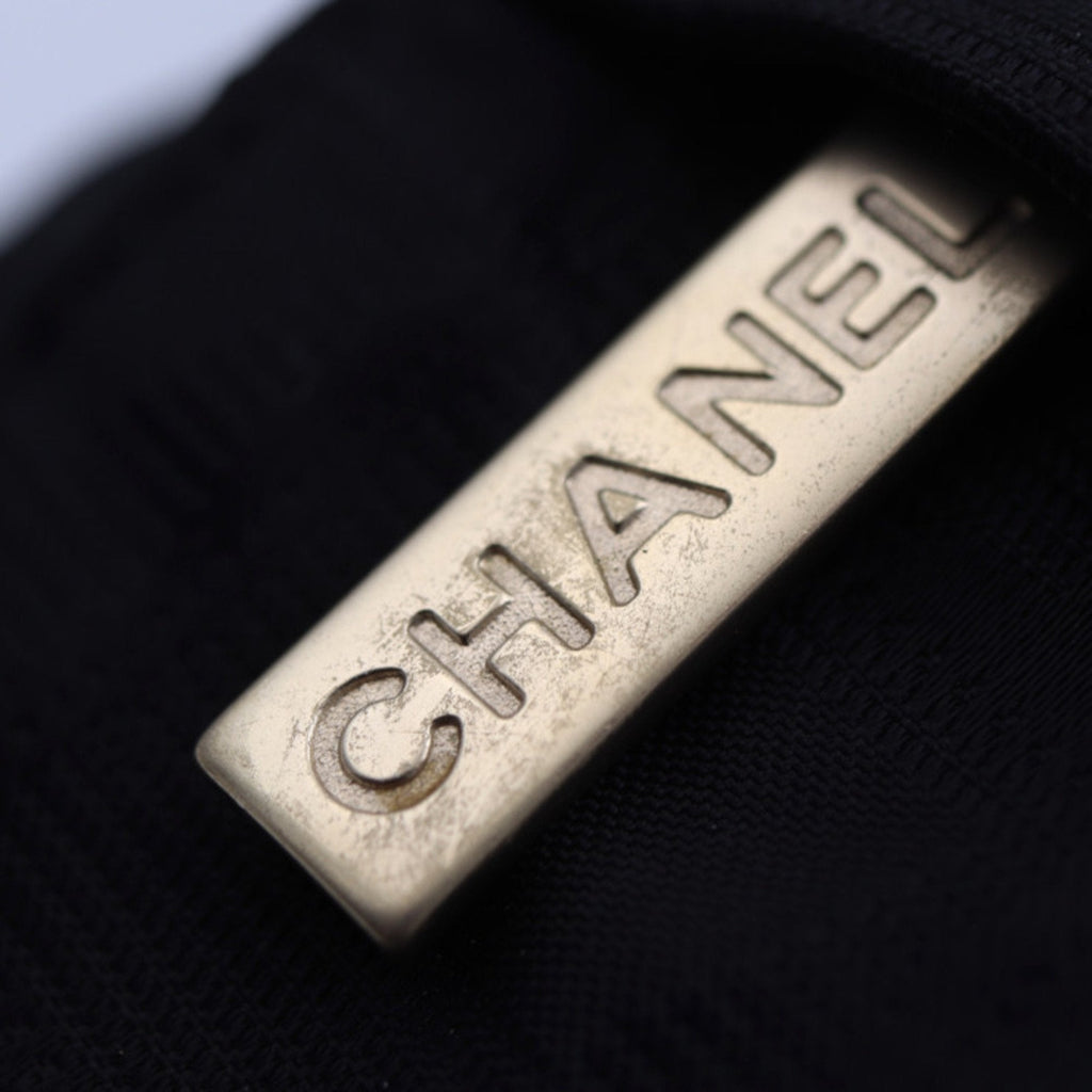 CHANEL new travel line waist bag A29346 canvas black gold metal fittings
