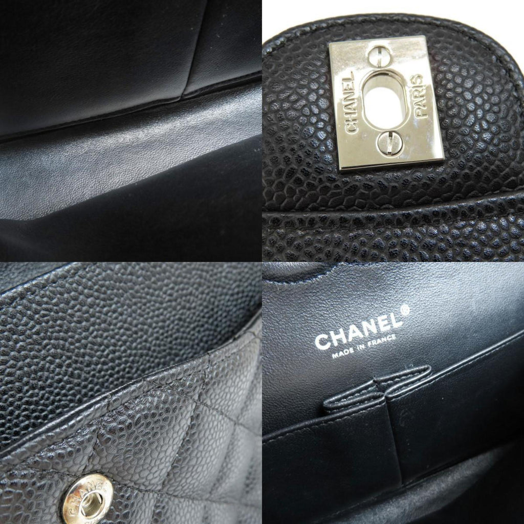 CHANEL Chain Shoulder Matelasse Bag Caviar Skin Women's