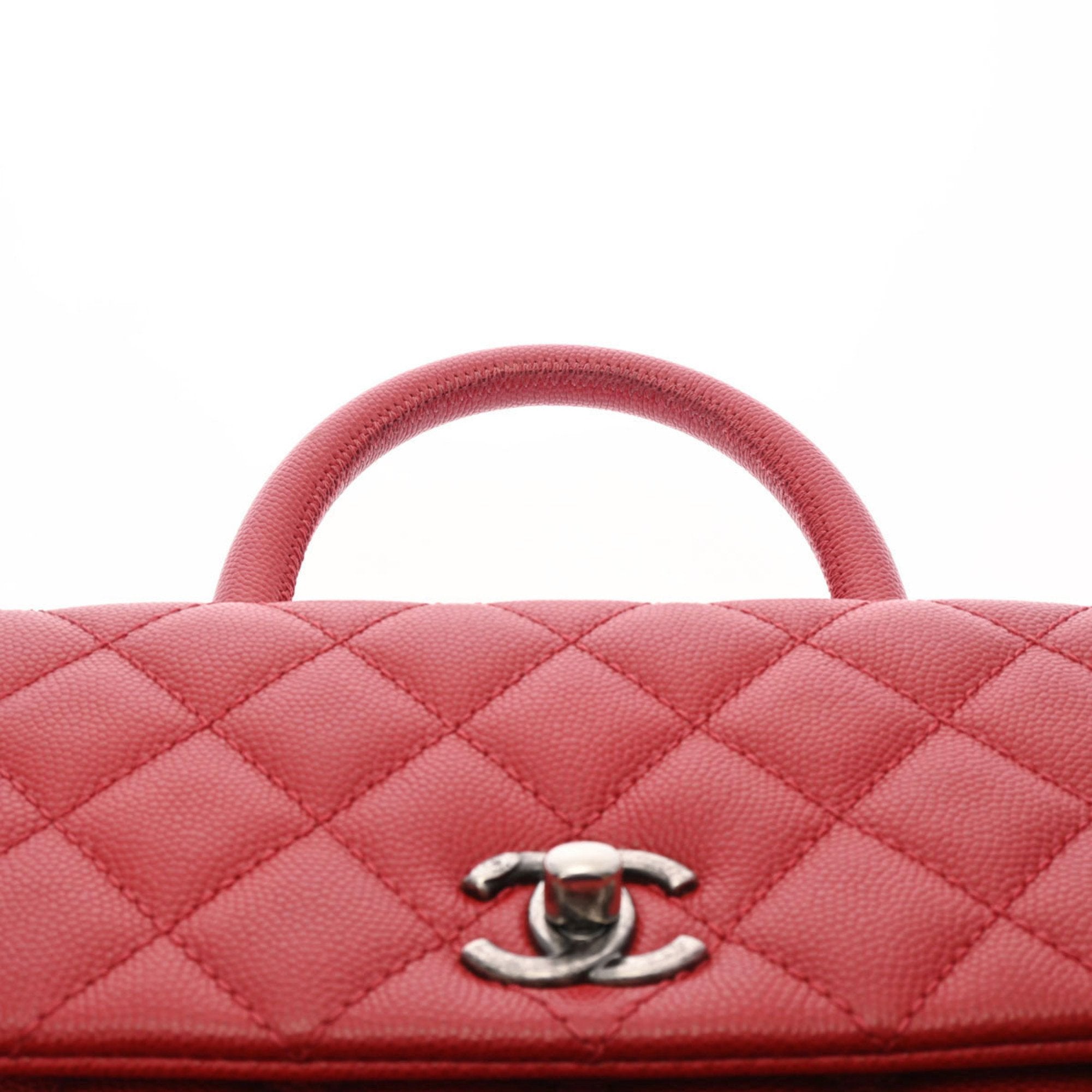 CHANEL matelasse XS red tone A92990 ladies caviar skin bag