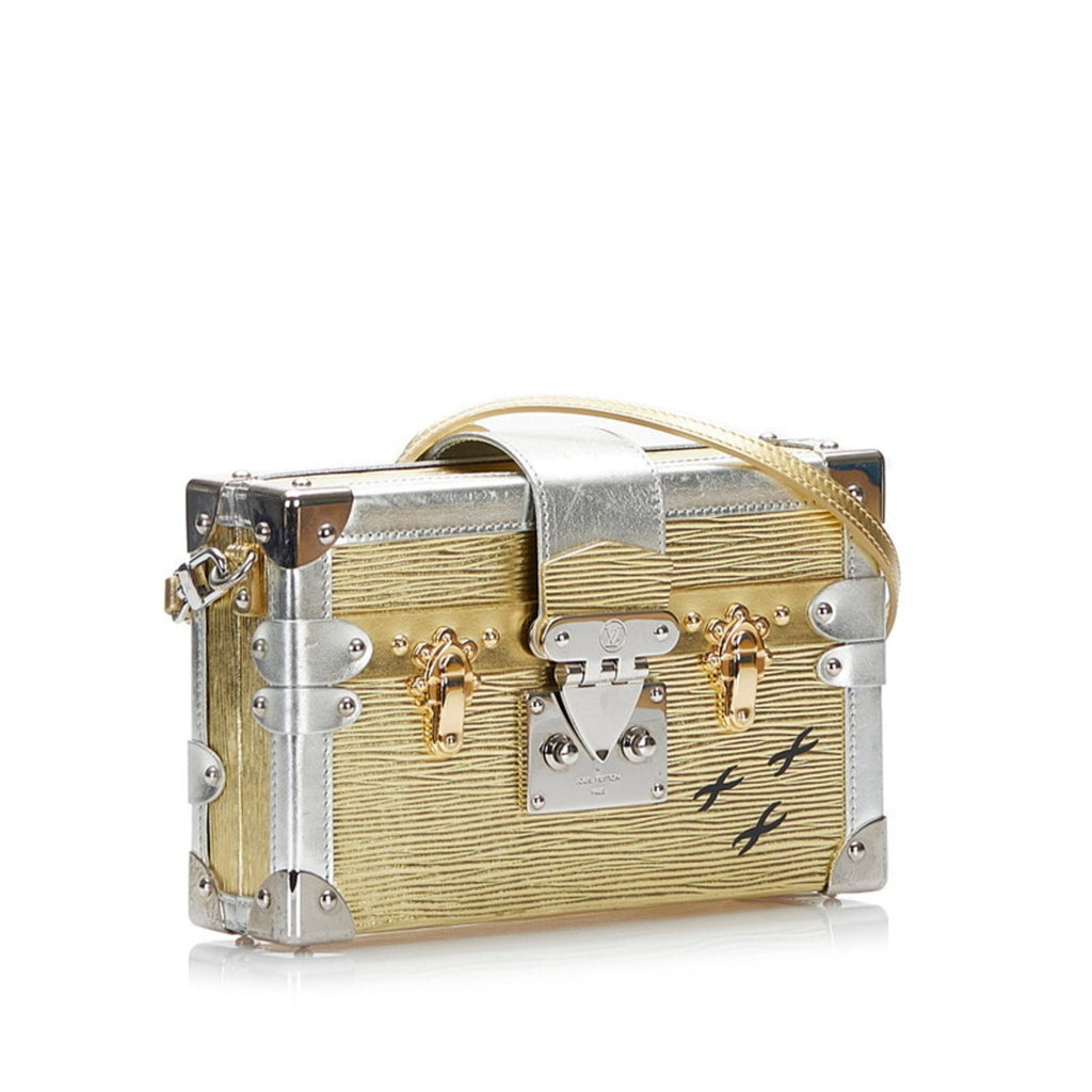 Louis Vuitton Epi Petite Maru Shoulder Bag M54652 Gold Silver Leather Ladies LOUIS VUITTON