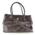CHANEL Executive Tote Bag 2WAY Shoulder A15206 Matte Caviar Skin Italian Brown Crossbody Handbag 2way Magnetic Type Ladies
