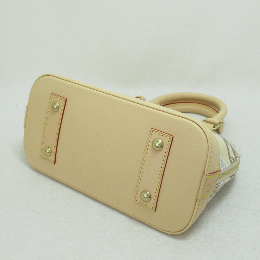 LOUIS VUITTON Nautical Alma BB Shoulder Bag Beige Damier Azur PVC coated canvas N40472
