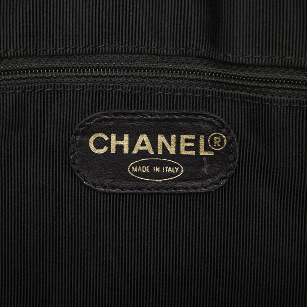 CHANEL Triple Coco Mark Chain Shoulder Bag Black Caviar Skin Women's