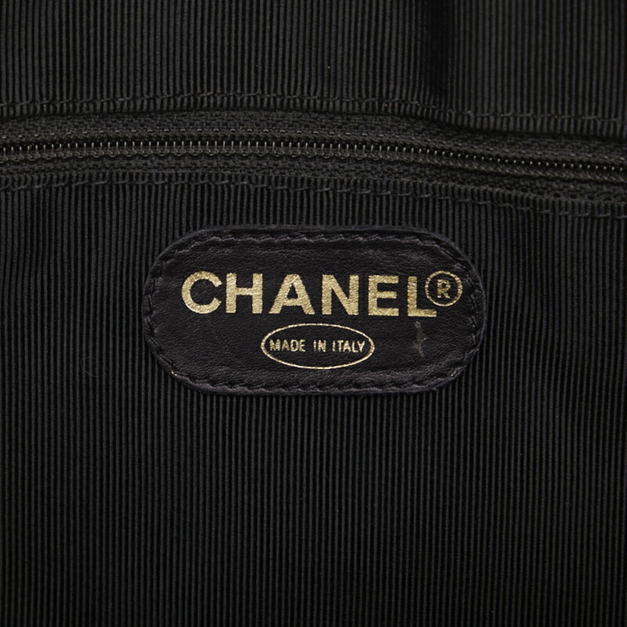 CHANEL Triple Coco Mark Chain Shoulder Bag Black Caviar Skin Women's