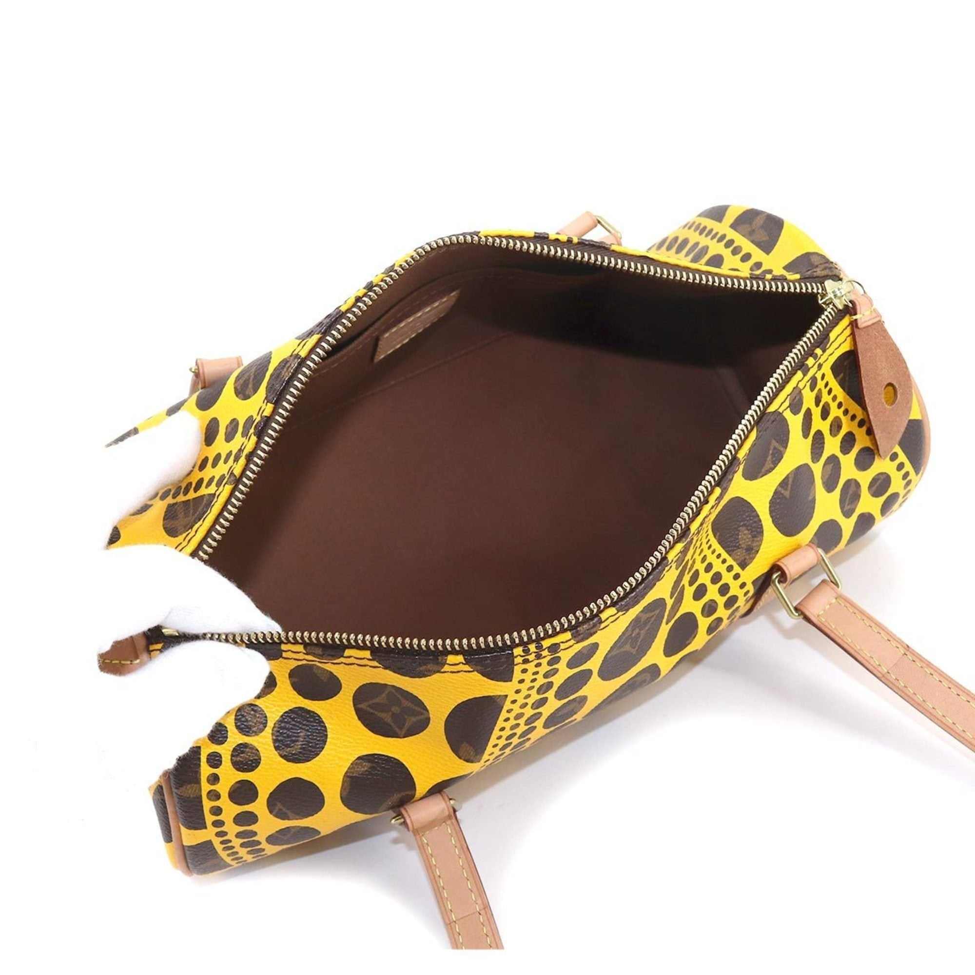 Louis Vuitton Monogram Pumpkin Dot Papillon Shoulder Bag Jaune Yayoi Kusama M40688