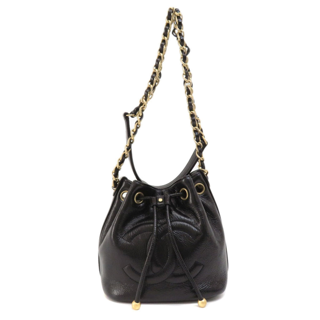 CHANEL Chain Shoulder Coco Mark Bag Calf Women's