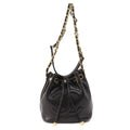 CHANEL Chain Shoulder Coco Mark Bag Calf Women's