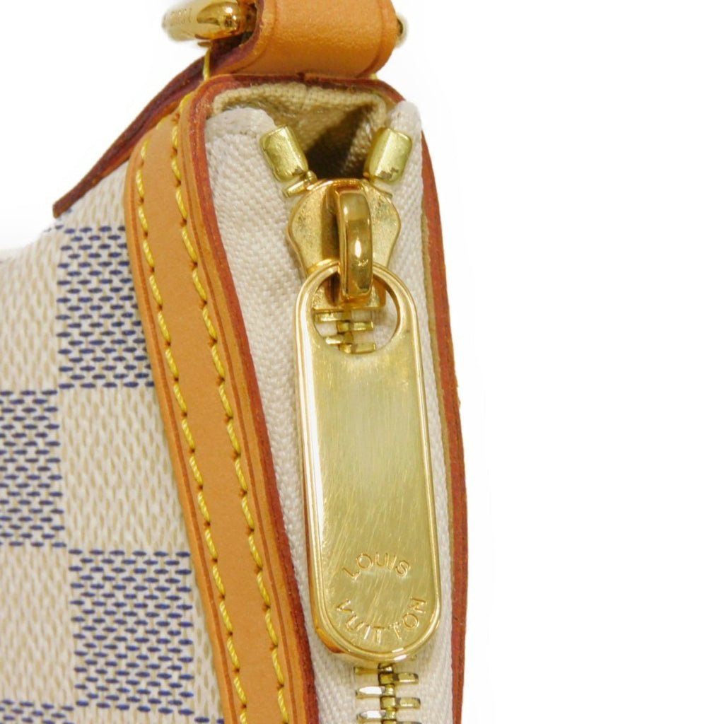 LOUIS VUITTON Shoulder Bag Syracuse PM Logo Crossbody White Natural Damier Azur Ivory N41113 Men's Women's